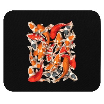 Discover Japanese Asian Koi Fish Carp Nishikigoi Fish Art T Mouse Pads