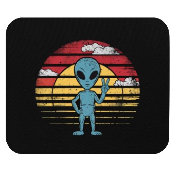 Discover Peaceful Alien Sunset Retro Vibe Mouse Pads