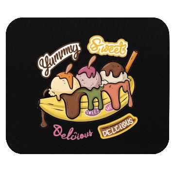 Discover banana split-Delicious sweet Mouse Pads