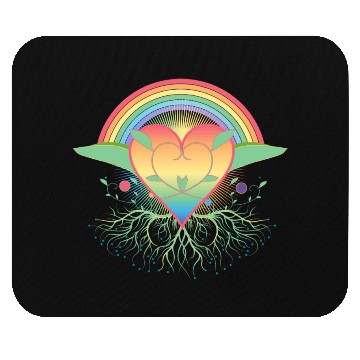 Discover Rainbow heart with roots for Pride Mouse Pads