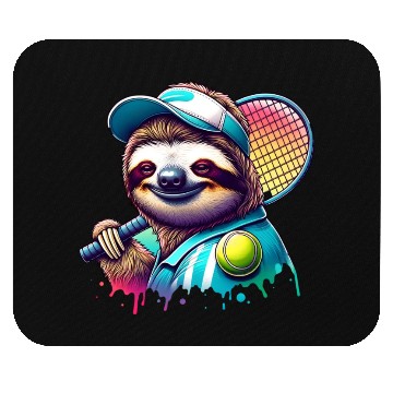 Discover Sloth Tennis Player Court Match Design Mouse Pads