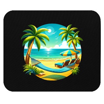 Discover Paradise Beach Sunset Art Mouse Pads