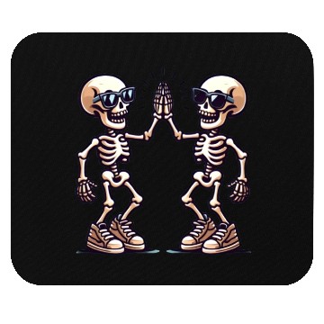 Discover Skeleton Best Friend Giving High Fives Mouse Pads