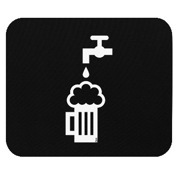 Discover Beer Mug & Tap (Keg Beer / Draft Beer / White) Mouse Pads