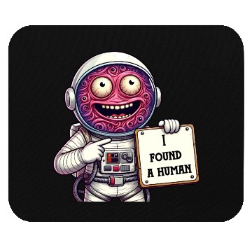 Discover I found Human , Alien sticker Mouse Pads