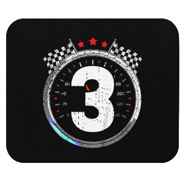 Discover Kids 3rd Birthday Boy 3 Third Race Car Birthday Mouse Pads