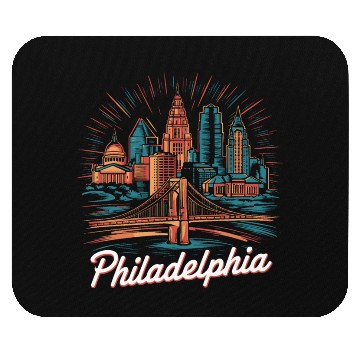 Discover Philadelphia Skyline Mouse Pads