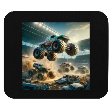 Discover Monster Madness Monster Trucks Mouse Pads