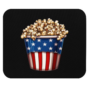 Discover 4th Of July. popcorn Mouse Pads