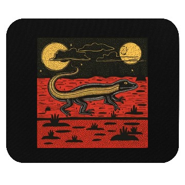 Discover Giant Lizard Running Across The Australian Outback Mouse Pads