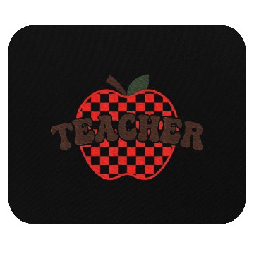 Discover Teacher Apple Checkered Teacher Mouse Pads