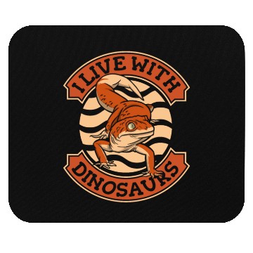 Discover I Live With Dinosaurs Gekkota Crested Lizard Mouse Pads