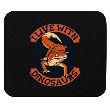 Discover I Live With Dinosaurs Gekkota Crested Lizard Mouse Pads