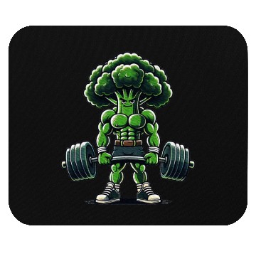 Discover Broccoli Workout Muscular Broccoli Lifting Weights Mouse Pads