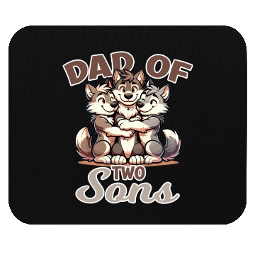 Discover Strong Wolf with Wolf Child for a Dad Mouse Pads