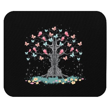 Discover Floral Nature Beautiful Insect Butterfly Tree Butt Mouse Pads