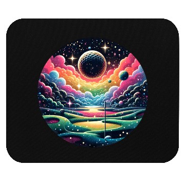 Discover Galactic Golf A Cosmic Golfer Swing Mouse Pads