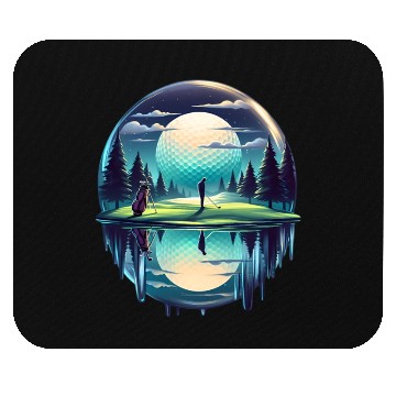 Discover Night Golfer Escape Golfing Twilight Fairway Mouse Pads