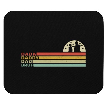Discover Men Dada Daddy Dad Bruh Fathers Day Vintage Mouse Pads