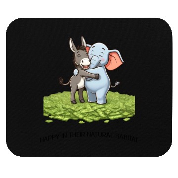 Discover Funny Republican Party Elephant Democratic Donkey Mouse Pads