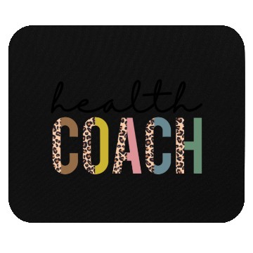 Discover Fitness Heath Coaching Dietitian Leopard Print Hea Mouse Pads
