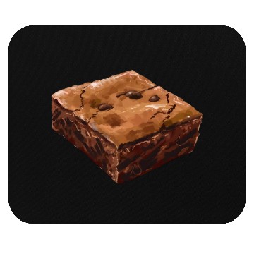 Discover Decadent Chocolate Brownie Illustration Mouse Pads
