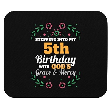 Discover Stepping into my 5th Birthday Religious Bday Mouse Pads