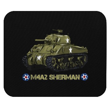 Discover World War 2 American Tank M4A2 Sherman memorabilia Mouse Pads