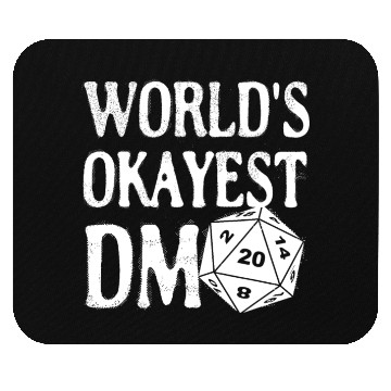 Discover World's Okayest DM D20 Dice Dungeon Dragons Gaming Mouse Pads