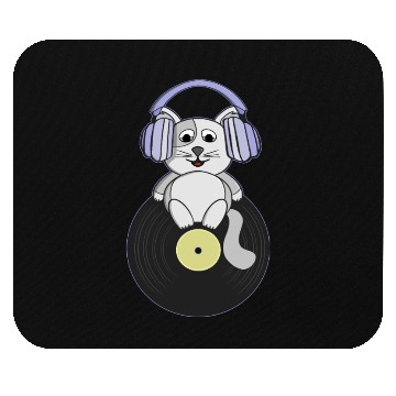 Discover Nostalgic kitten who loves vinyl records Mouse Pads