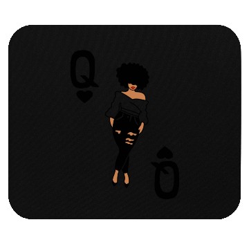 Discover Punky's Queen Heart Card Sexy Afro Lady Heels Mouse Pads