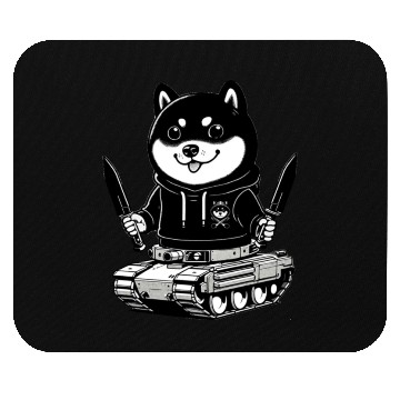 Discover Shiba Inu Tank Commander Mouse Pads