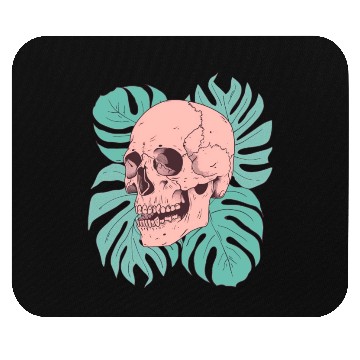 Discover Pink Tropical Skull Mouse Pads