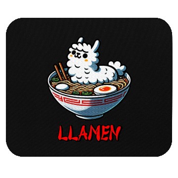 Discover Llamen Noodles Chinese Food Alpaca Llama Lover Mouse Pads