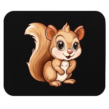 Discover Charming Squirrel Character Delight Mouse Pads