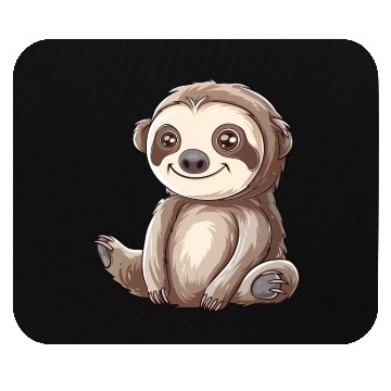 Discover Charming Smiling Sloth Graphic Mouse Pads