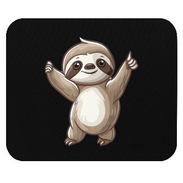 Discover Charming Smiling Sloth Embracing Life Mouse Pads