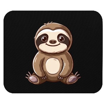 Discover Adorable Smiling Sloth Graphic Mouse Pads