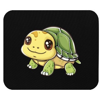 Discover Adorable Smiling Turtle Character Mouse Pads