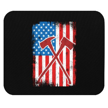 Discover 4th Of July US Firefighter Mouse Pads