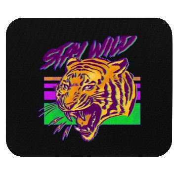 Discover Stay wild, 80's tiger Mouse Pads