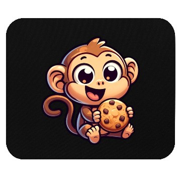 Discover Chimpanzee with Cookie Sweet Treat Mouse Pads