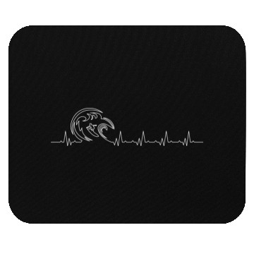 Discover Heartbeat surfing Mouse Pads