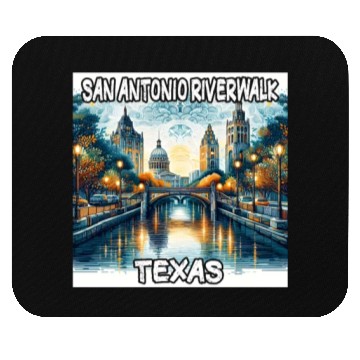 Discover San Antonio Riverwalk Mouse Pads