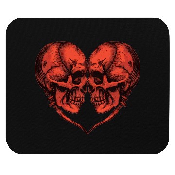 Discover Skull Heart Mouse Pads