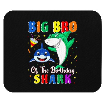 Discover Big Bro Of The Shark Birthday Family Birthday Mouse Pads