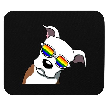 Discover LGBTQ CUTE PIT BULL PRIDE DESIGN Mouse Pads