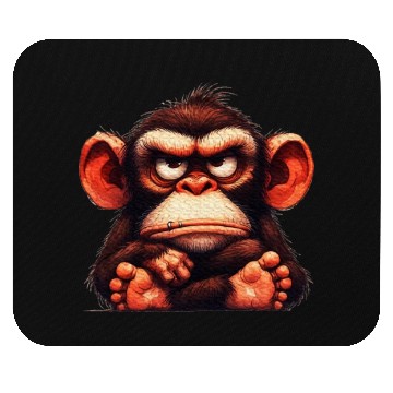 Discover animals grumpy ape monkey Mouse Pads