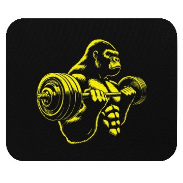 Discover Gorilla Monkey Gym Weight Lifting Bodybuilding Mouse Pads