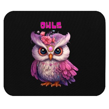Discover Regal Floral Owl Mouse Pads